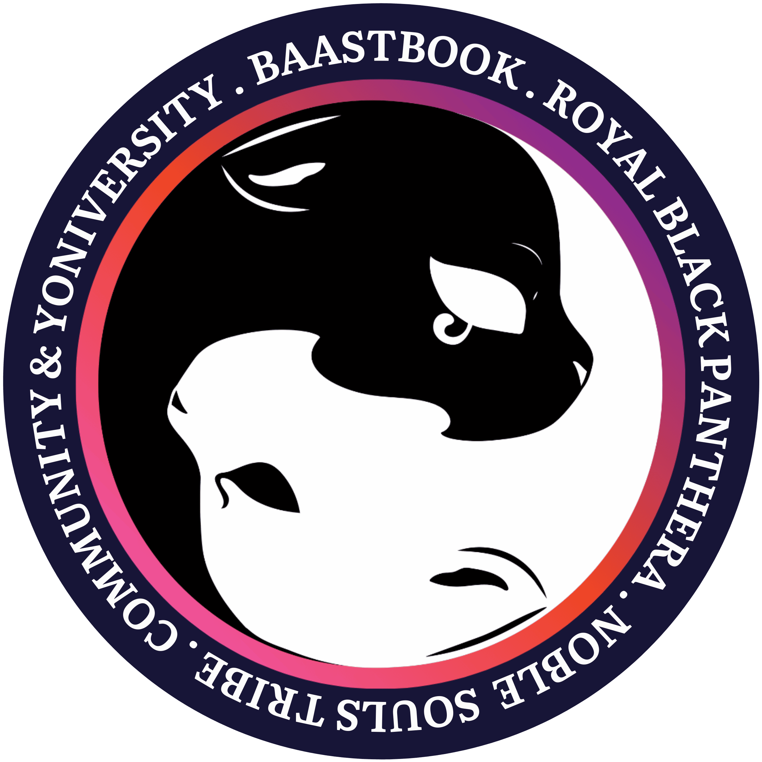 BaastBook University Style Logo Panther Cat Yin Yang Square 02