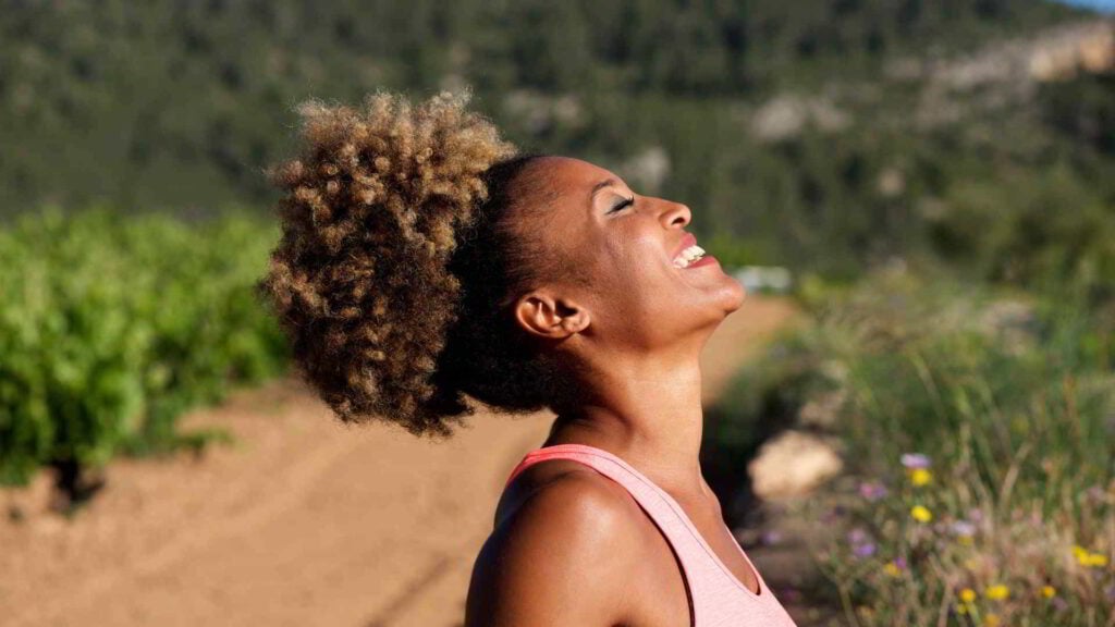 optimized black woman positive enegy happy spiritual natural hair